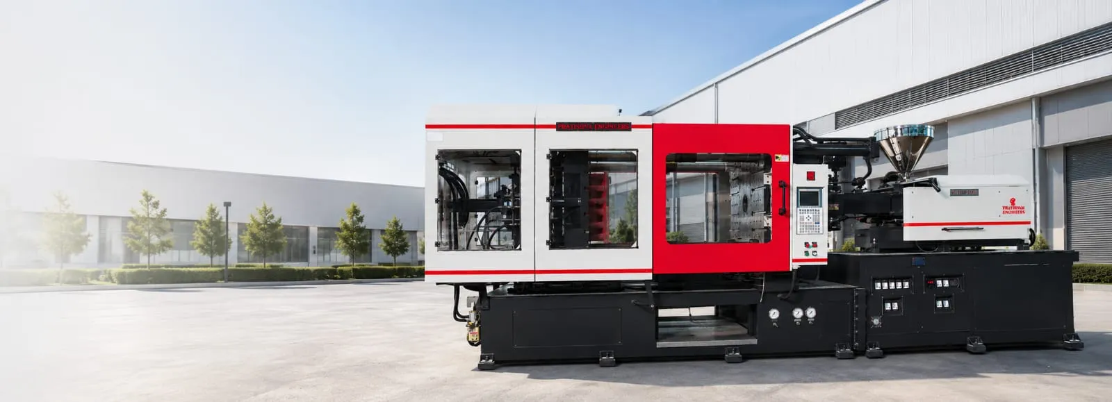 Pratishna Engineers injection moulding machine outside the Mumbai manufacturing facility