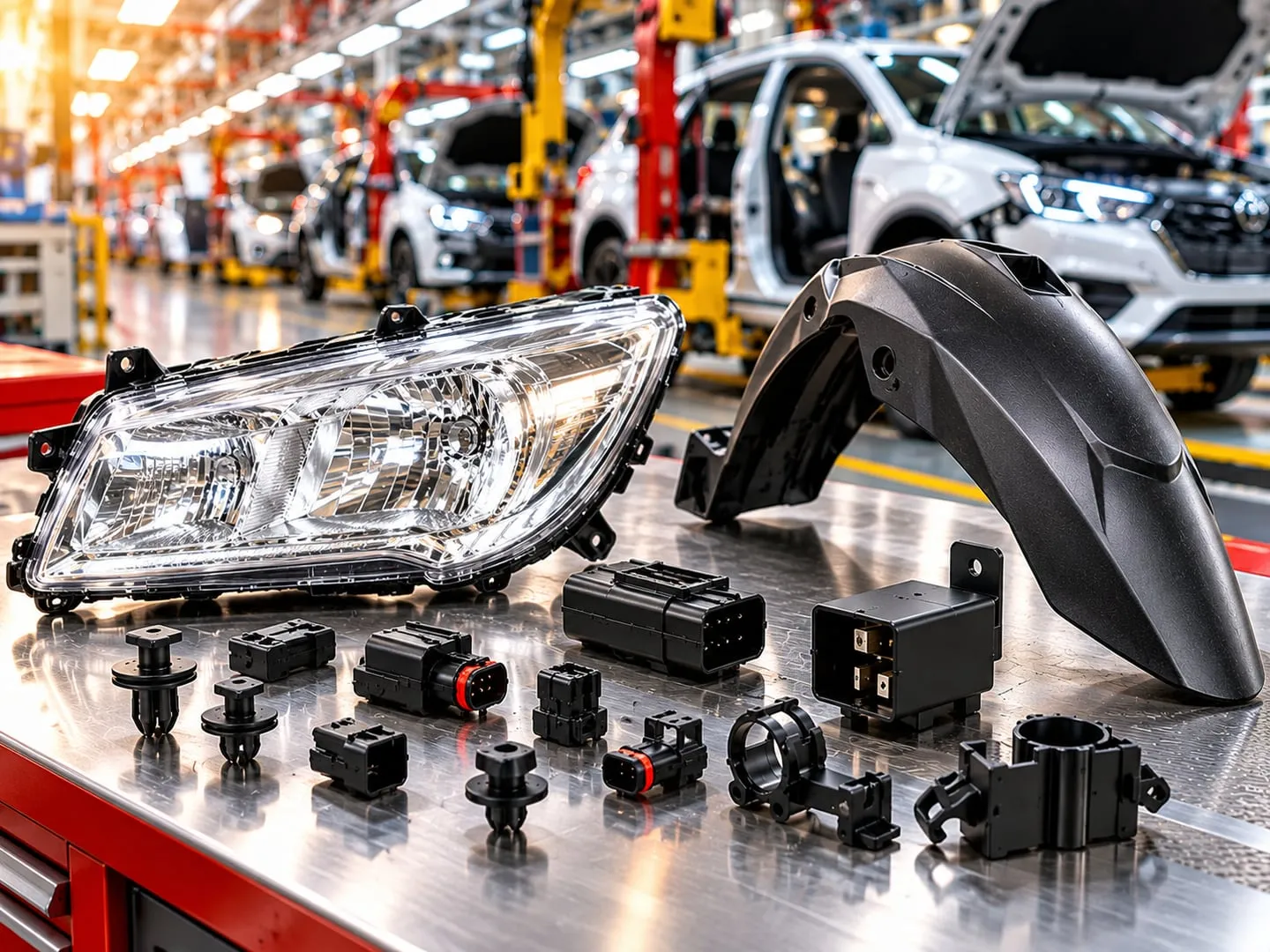 Injection-moulded automotive components