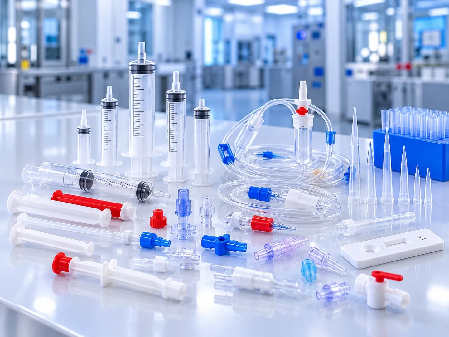 Injection-moulded medical sector components